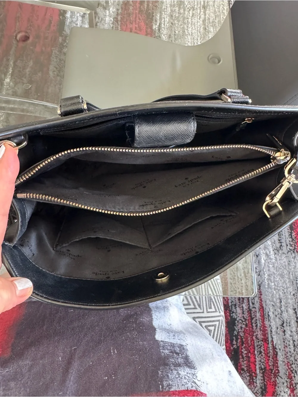 Kate Spade Perry Medium Satchel in Black